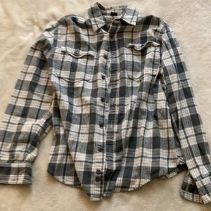 Eddie Bauer grey flannel shirt